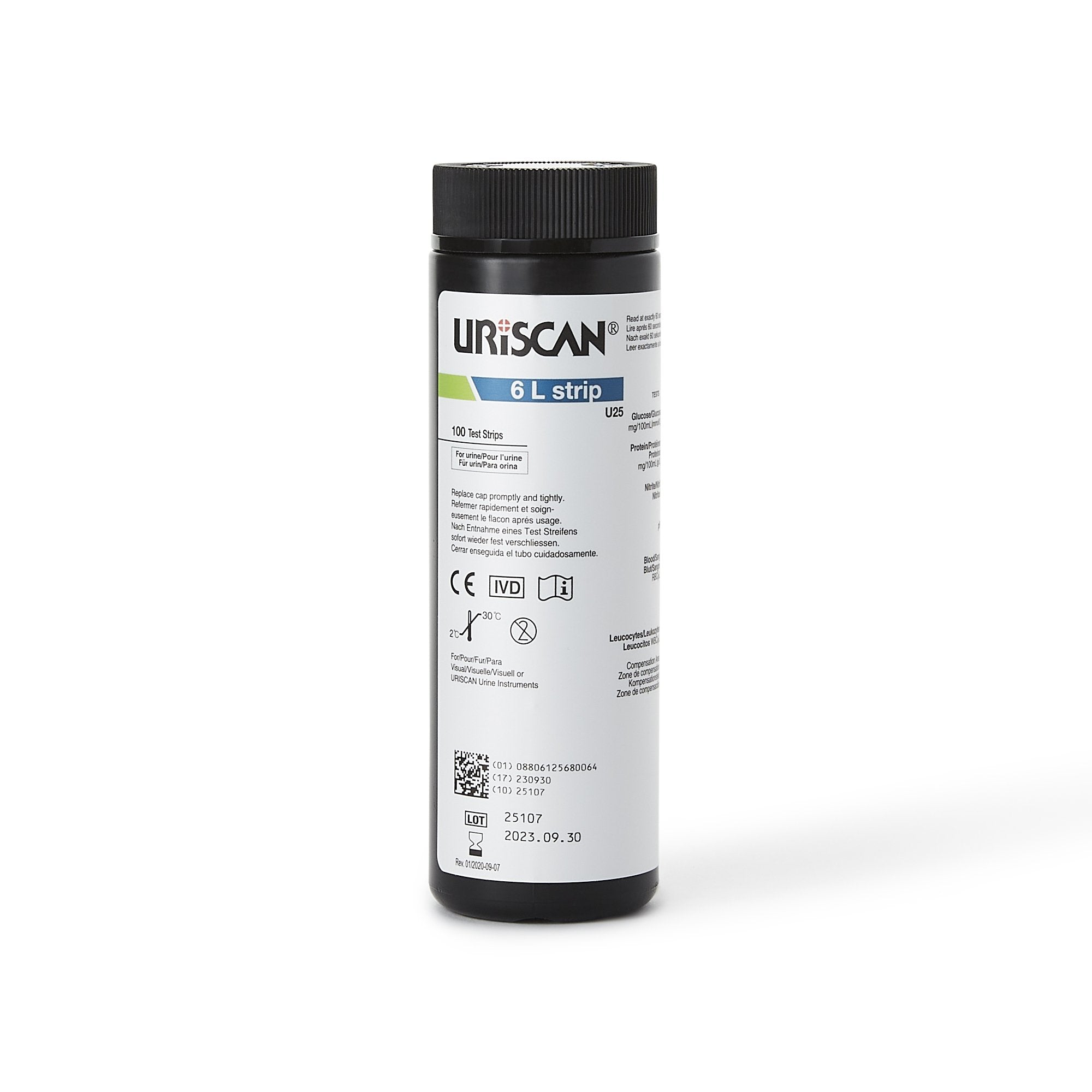 Uriscan Urine Reagent Strip for use with Consult Urine Analyzer 773 / Select Urine Analyzer 505 / Uriscan Optima Touch-Screen Urine Analyzer