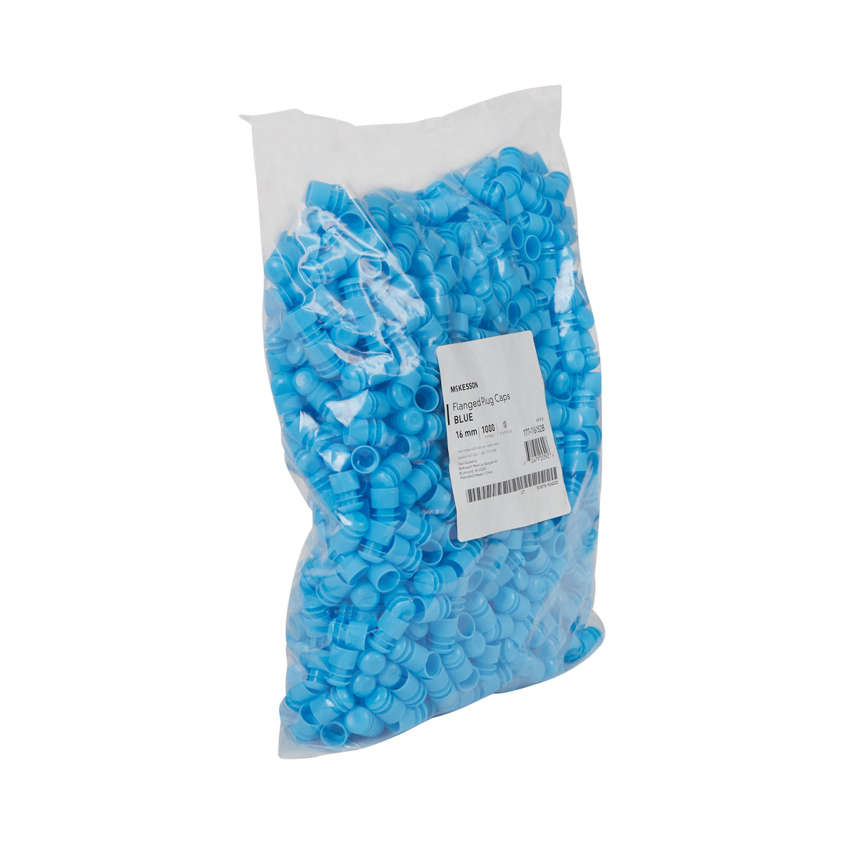 McKesson Blue Tube Closure for use with 16 mm Blood Drawing Tubes, Glass Test Tubes, Plastic Culture Tubes
