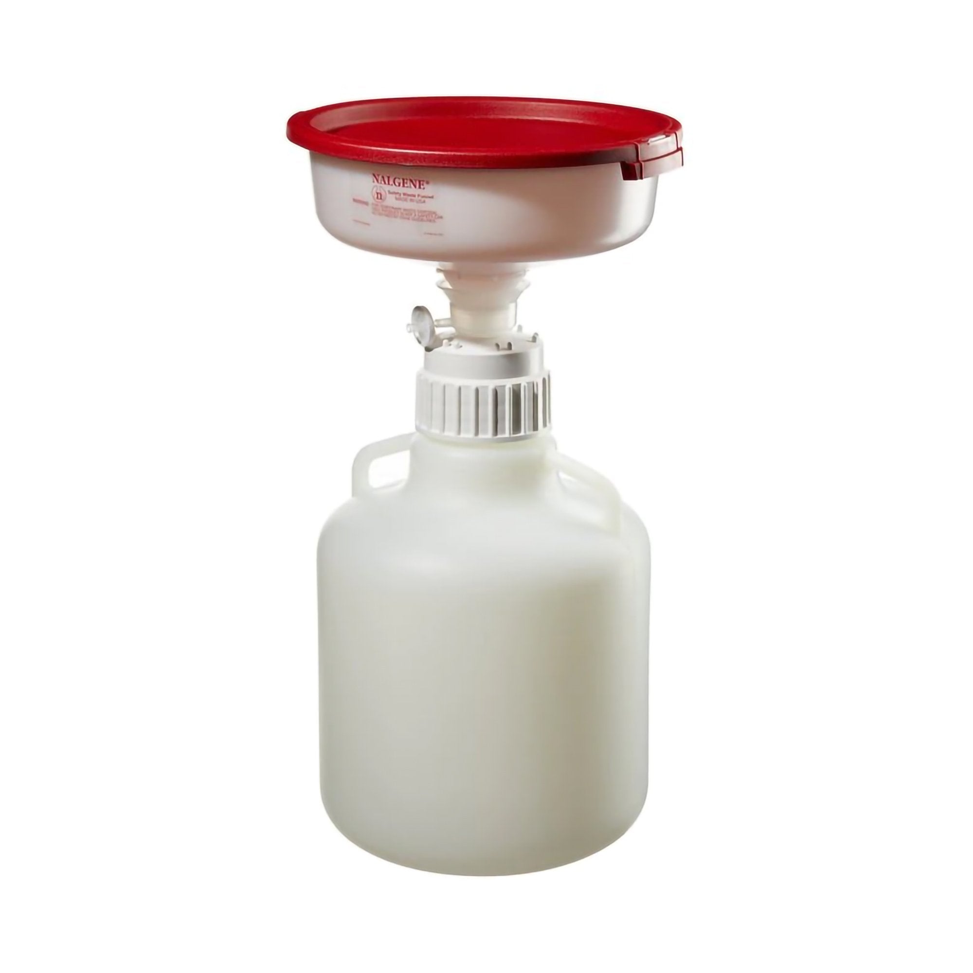 Safety Waste Funnel System Nalgene™ HDPE / Polypropylene 10 Liter Capacity