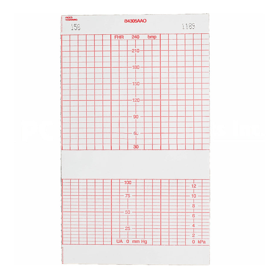 Fetal Monitor Recording Paper Life Trace® Thermal Paper 152 mm X 47 Foot Roll Red Grid