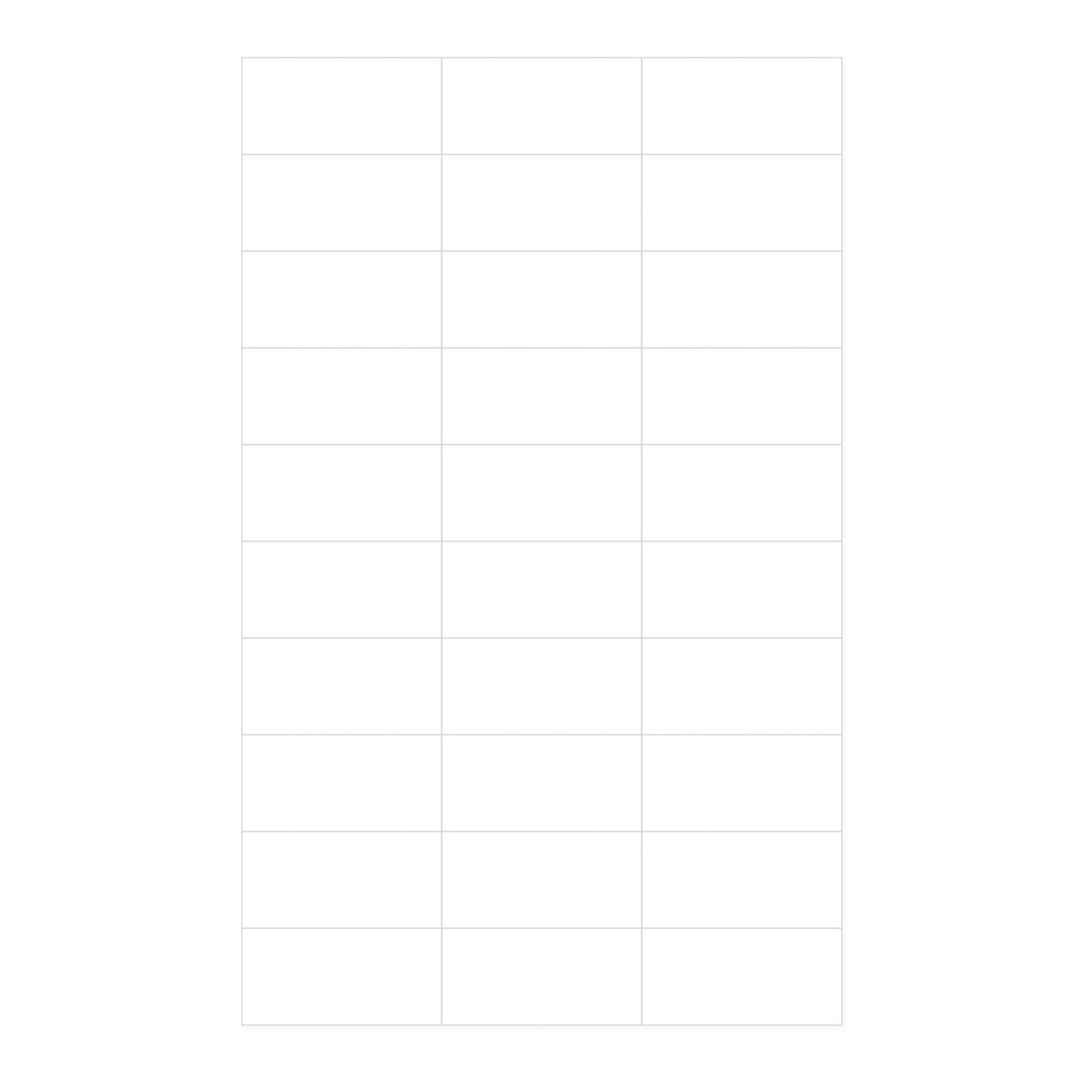 Blank Label pdc Laser White 1-1/2 X 2-27/32 Inch