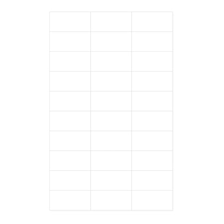 Blank Label pdc Laser White 1-1/2 X 2-27/32 Inch