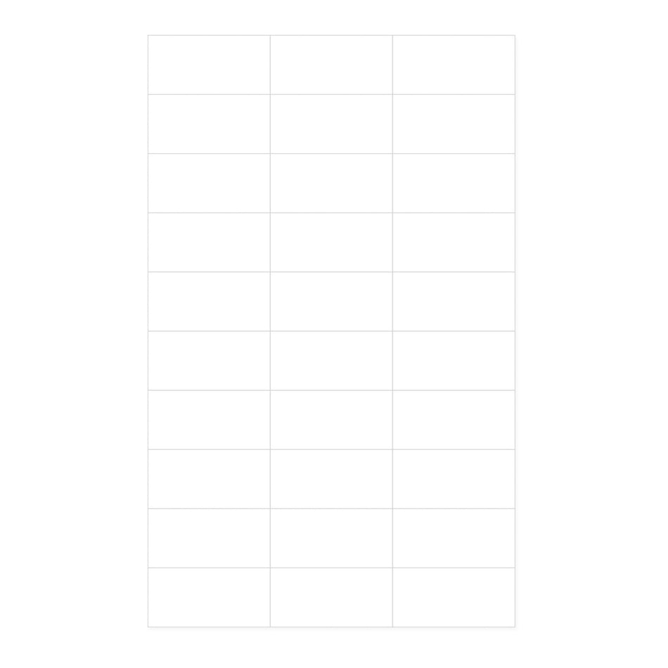 Blank Label pdc Laser White 1-1/2 X 2-27/32 Inch