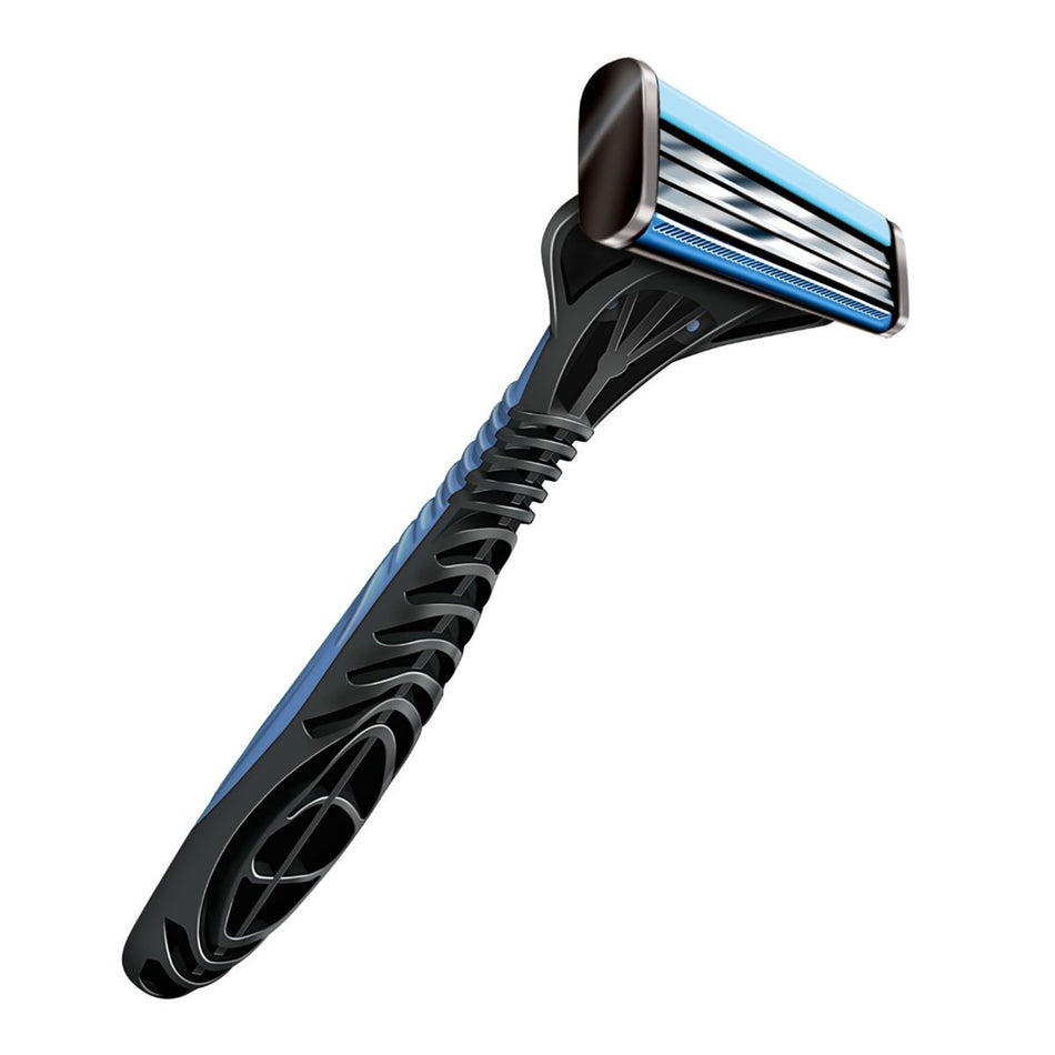 Personal Razor with Lubricating Strip AccuThrive® Single Edge Triple Blade NonSterile Reusable