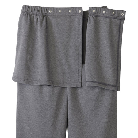 Silverts® Women's Open Back Soft Knit Pant, Heather Gray, Large