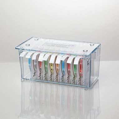 Label Dispenser Peel N Go® 4-1/8 X 5-3/10 X 9-3/16 Inch Desktop Manual Pull Clear Plastic 10 Roll Dispenser For use with Medication Labels
