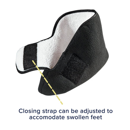 Diabetic Bootie Slippers Silverts® Unisex Adult X-Large / X-Wide Hard Sole Single Patient Use Black