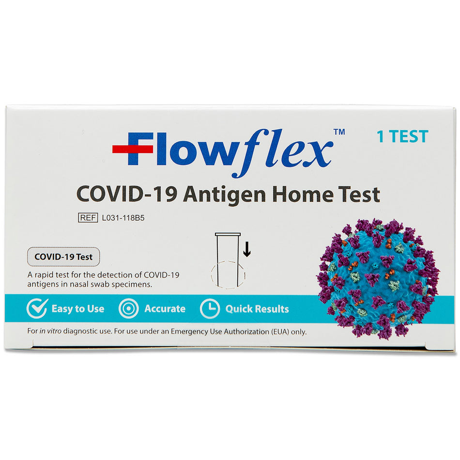 Respiratory Test Kit FlowFlex™ COVID-19 Antigen OTC 300 Tests per Case / 1 Test per Box CLIA Waived