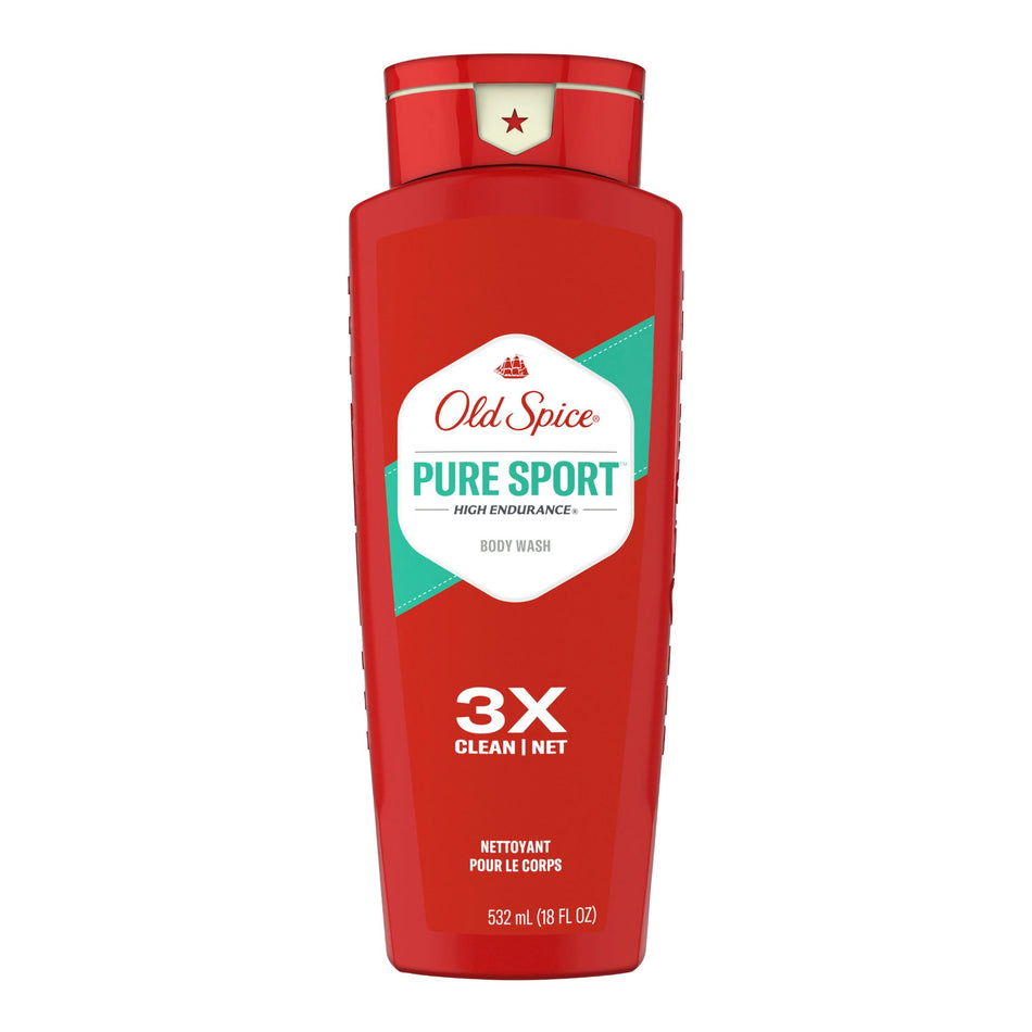 Body Wash Old Spice® Pure Sport Liquid 18 oz. Bottle Clean Scent