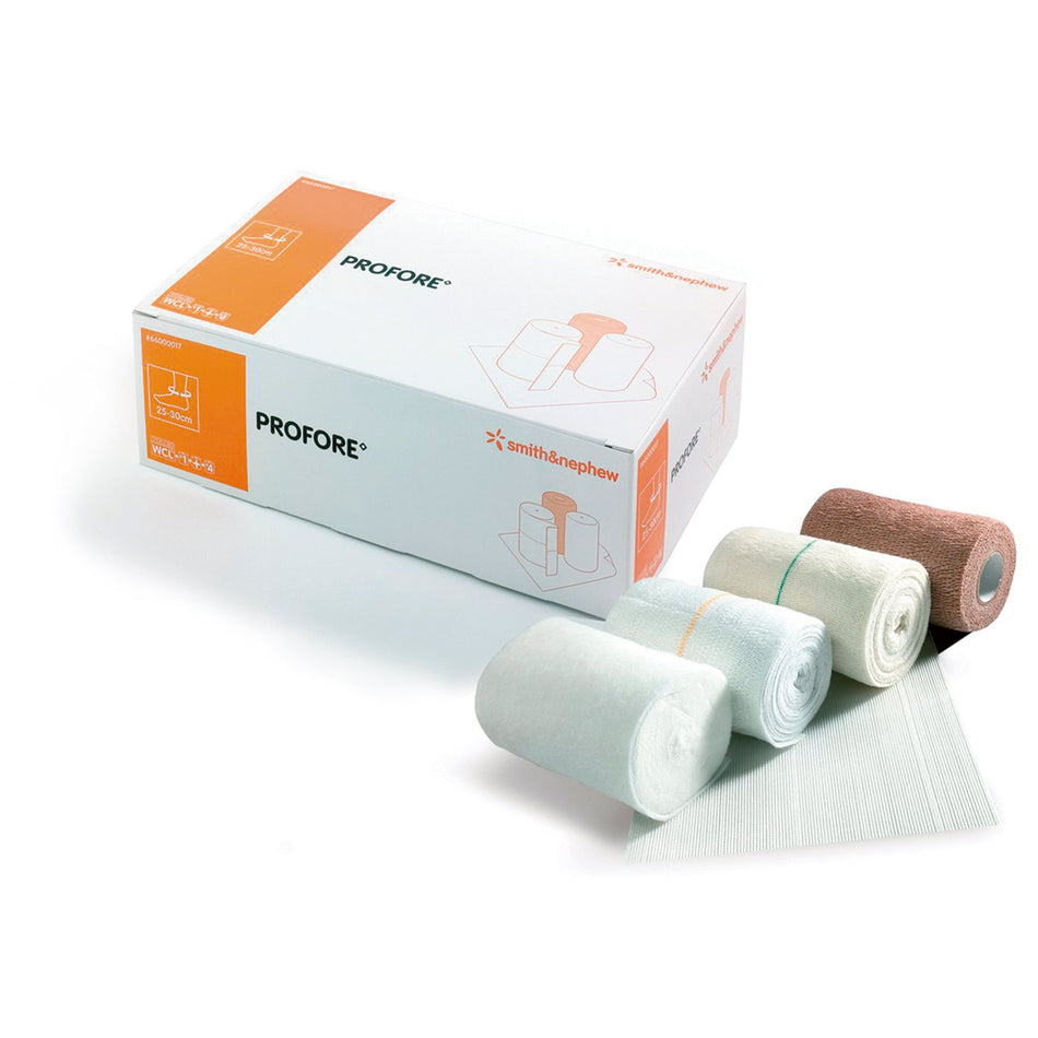4 Layer Compression Bandage System Profore Multiple Sizes Self-Adherent / Tape Closure Tan NonSterile Standard Compression