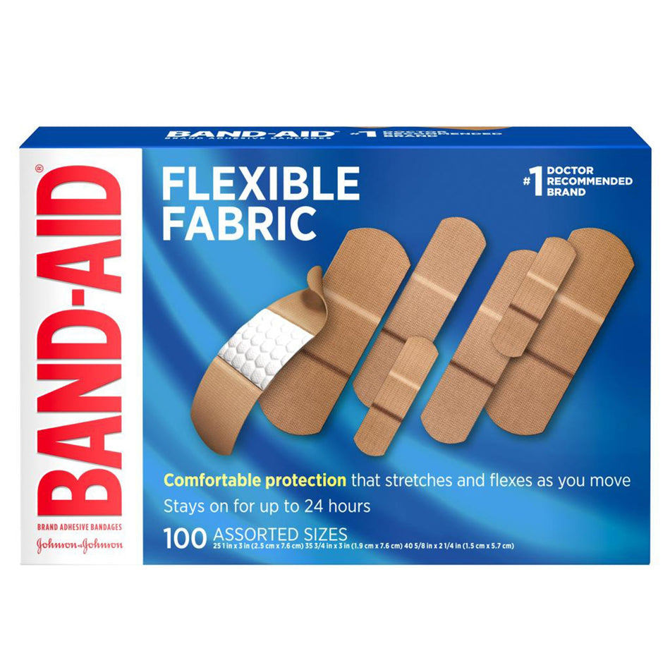 Adhesive Strip Band-Aid® Flexible Fabric (25) 1 X 3 Inch / (35) 3/4 X 3 Inch / (40) 5/8 X 2-1/4 Inch Fabric Rectangle Tan Sterile