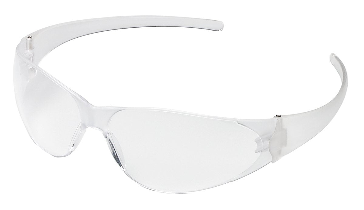 Safety Glasses Checkmate® Flexible Bayonet Temple Clear Tint Polycarbonate Lens Clear Frame Over Ear One Size Fits Most