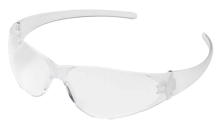 Safety Glasses Checkmate® Flexible Bayonet Temple Clear Tint Polycarbonate Lens Clear Frame Over Ear One Size Fits Most
