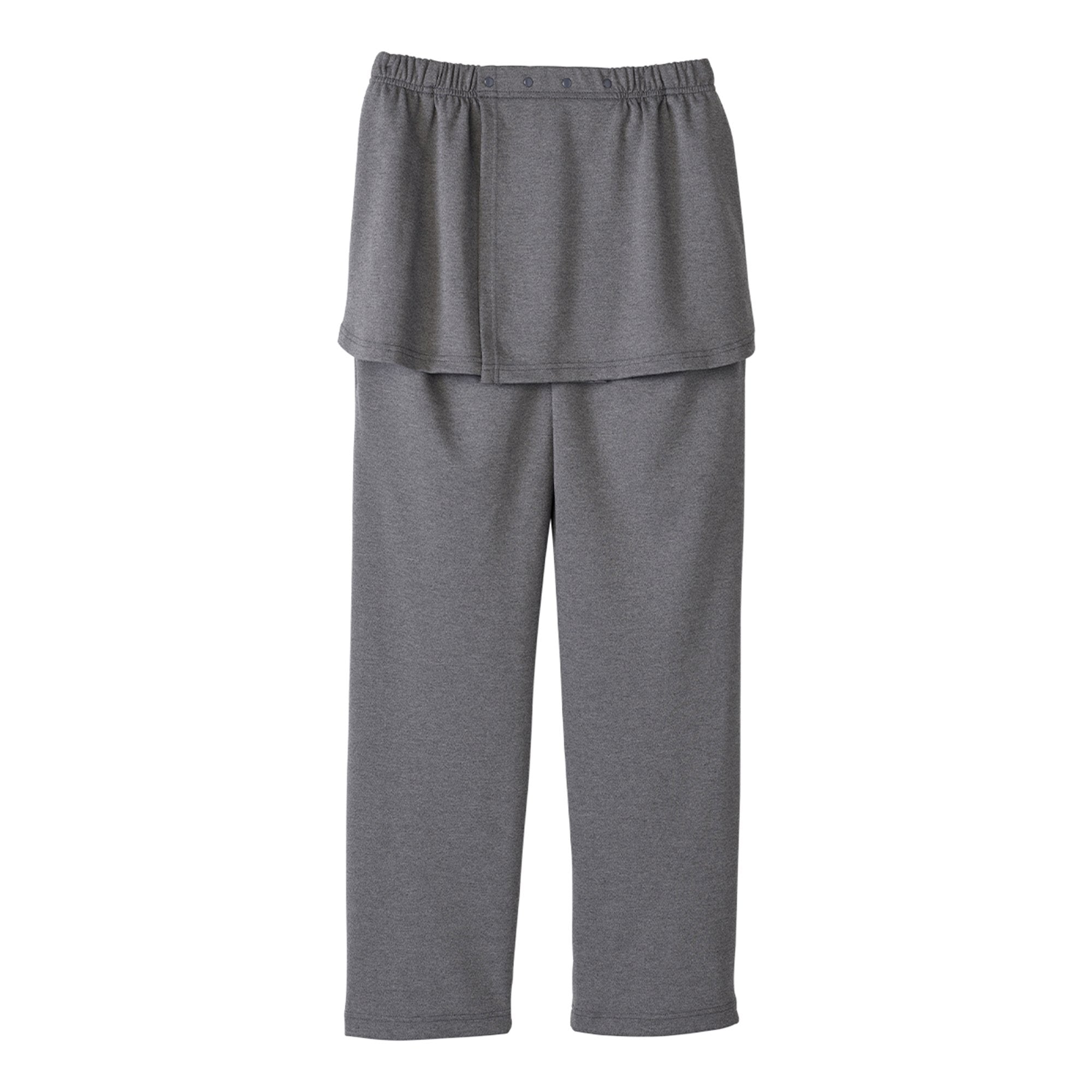 Silverts® Women's Open Back Soft Knit Pant, Heather Gray, Small
