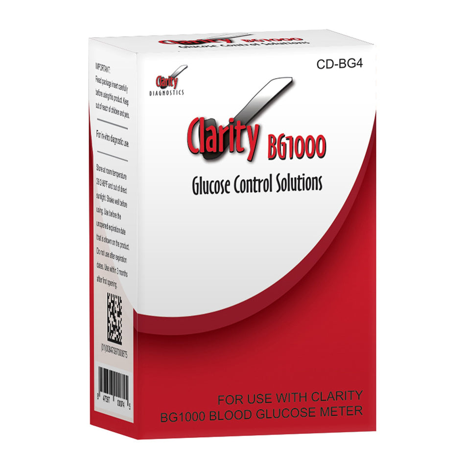 Diabetes Management Test Control Set Clarity BG1000 Blood Glucose Normal Level / High Level