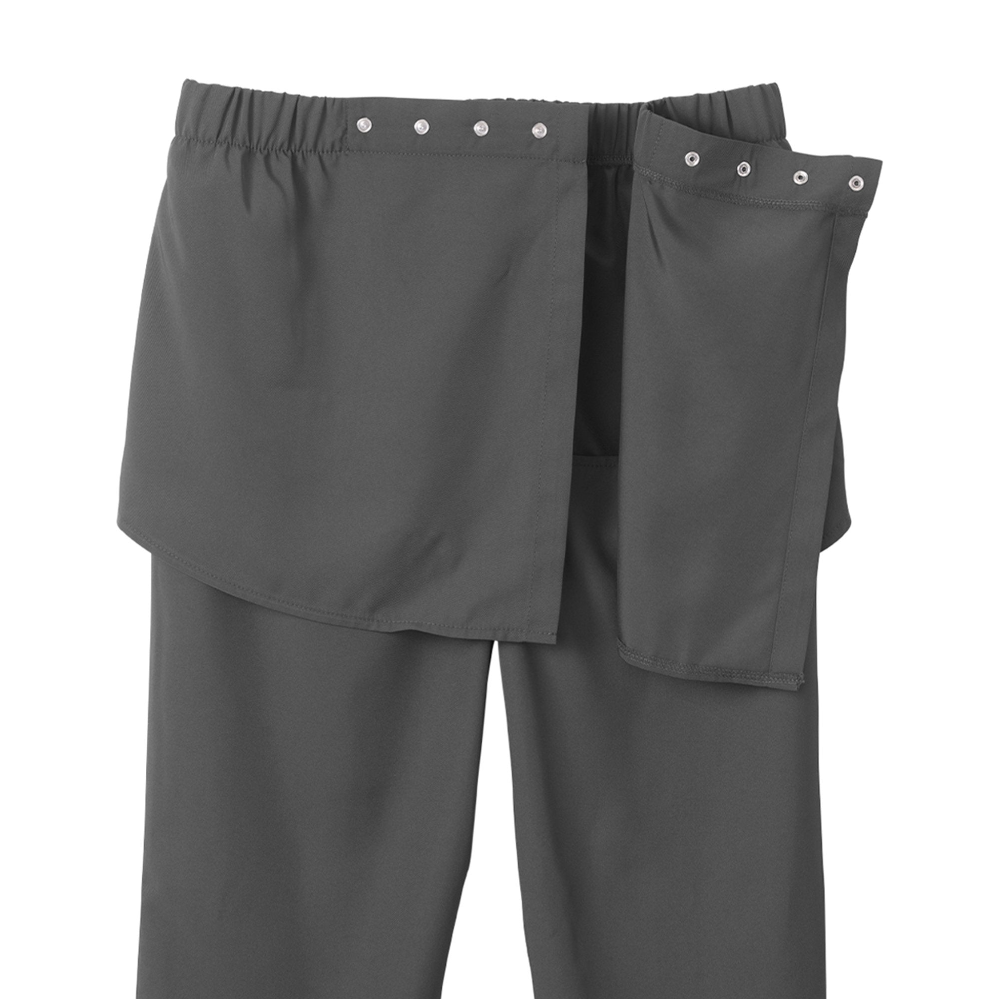 Silverts® Women's Open Back Gabardine Pant, Pewter, X-Large
