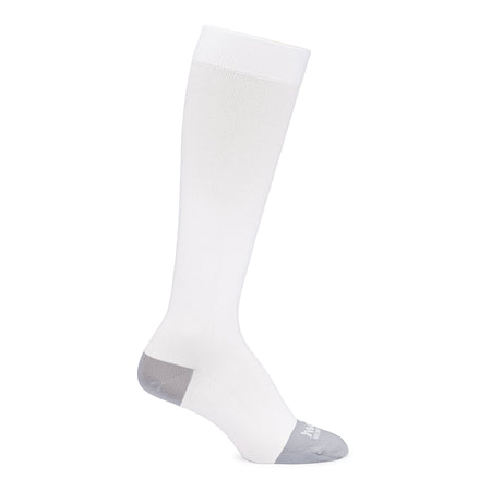 Maternity Compression Socks Motif Medical Knee High Large White / Gray Closed Toe
