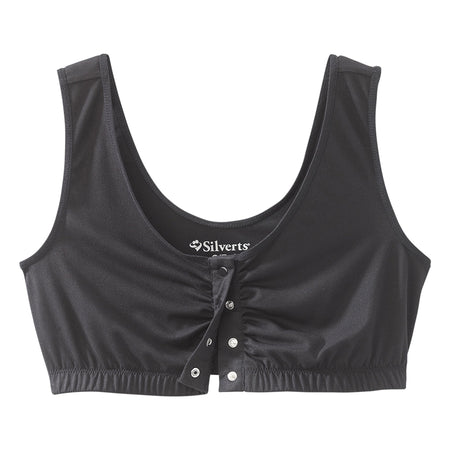Adaptive Front Closure Bra Silverts® Black Large 42 to 44 Inch