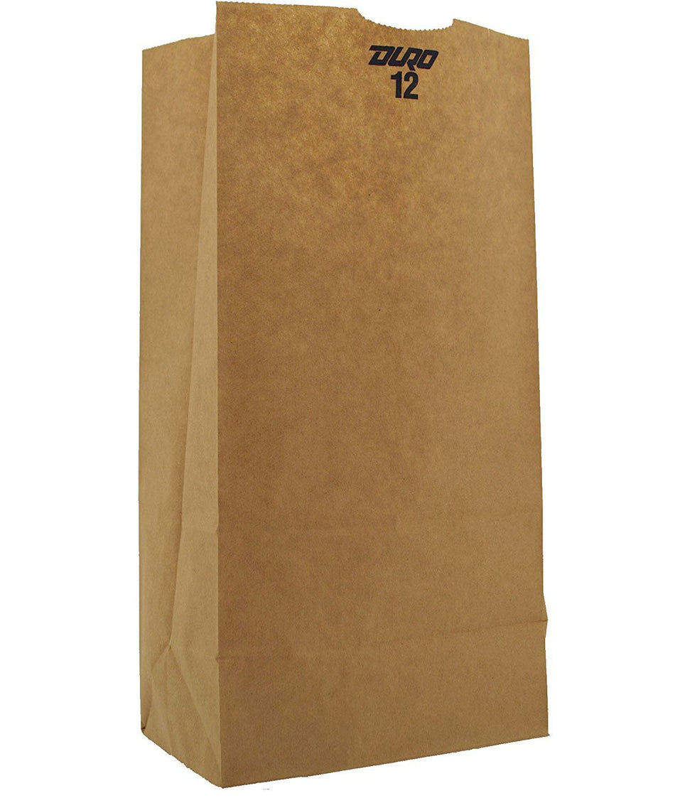 Grocery Bag Duro® Brown Kraft Recycled Paper #12