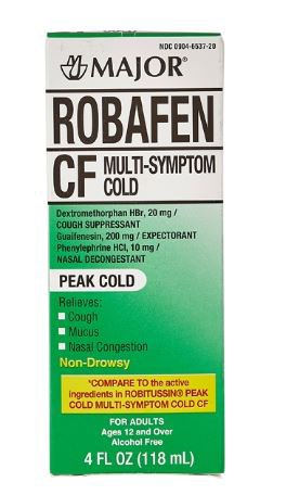Robafen® CF Multisymptom Cough Suppressant & Nasal Decongestant, 4-ounce Bottle - Pharmaceuticals>Over the Counter>Cough a...