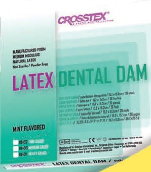 EENT Drape Crosstex® Mint Dental Dam 5 W X 5 L Inch NonSterile