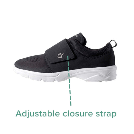 Silverts® Hook and Loop Closure Walking Shoe, Size 11, Black