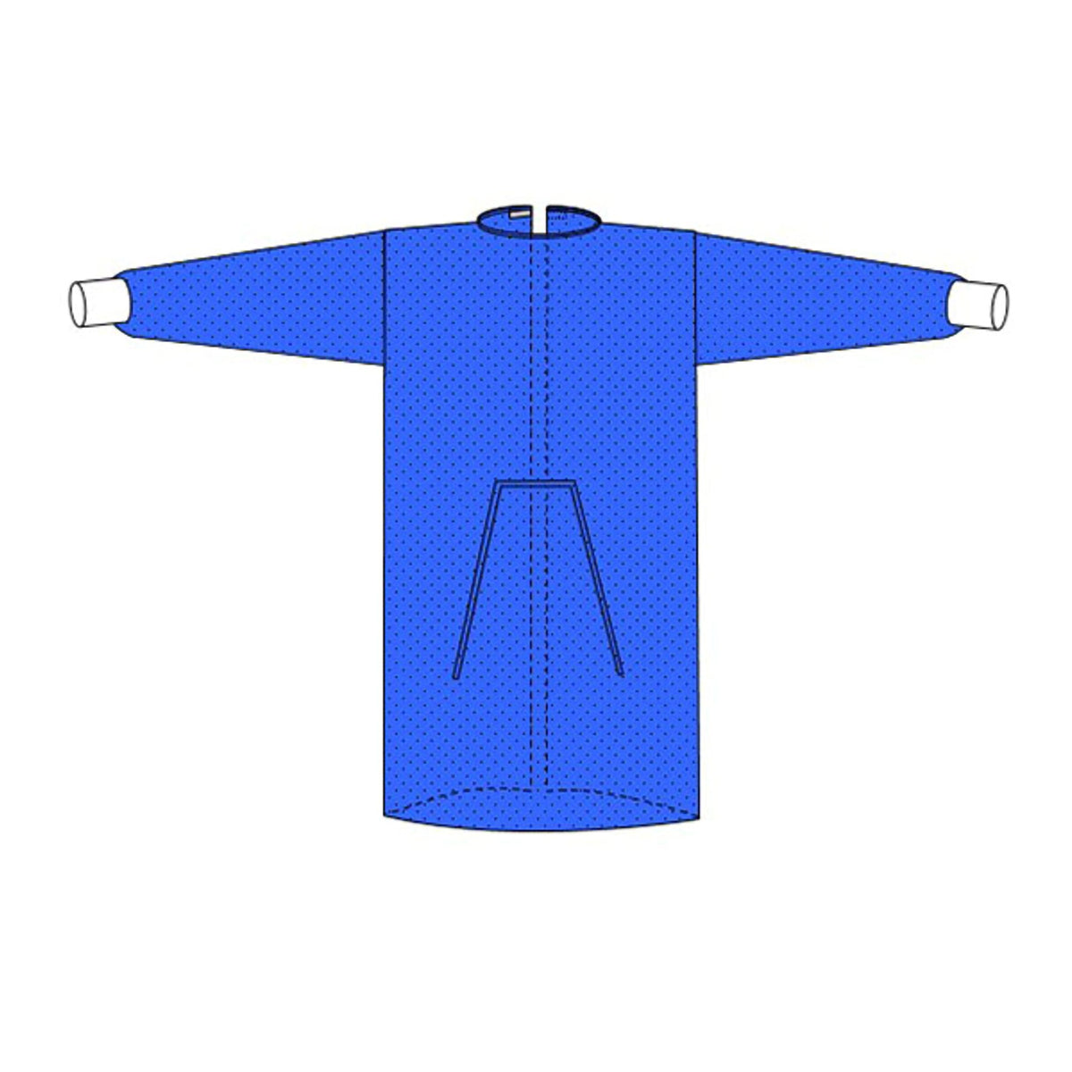 Protective Procedure Gown Welmed X-Large Blue NonSterile Not Rated Disposable