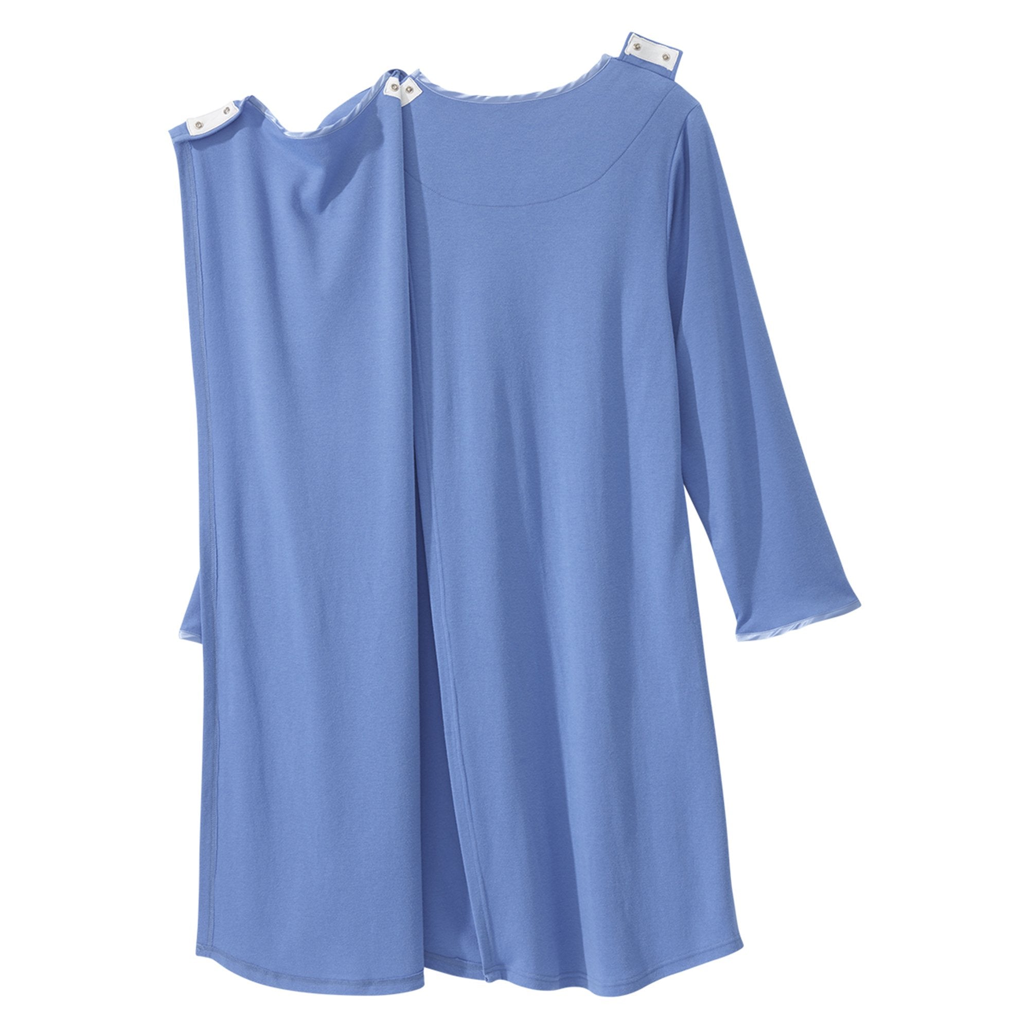 Silverts® Shoulder Snap Patient Exam Gown, Medium, Blue