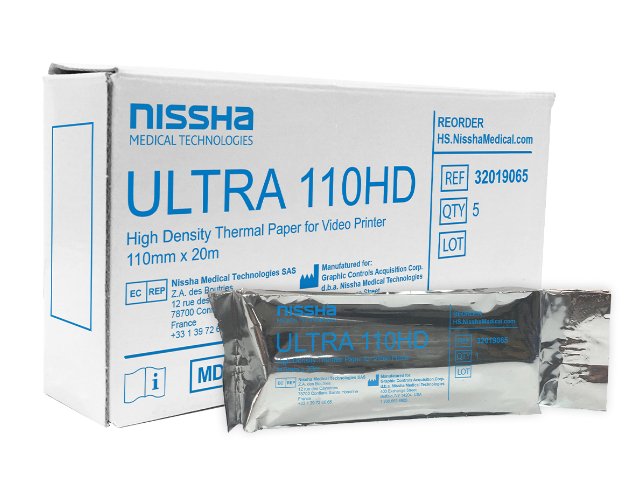 Ultrasound Video Paper Nissha Roll High Density Without Grid - Diagnostic Instruments and Supplies>Diagnostic Recording Pa...