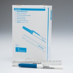 Skin Marker with Ruler Cardinal Health™ Gentian Violet Ink Sterile Full Size Tapered Tip