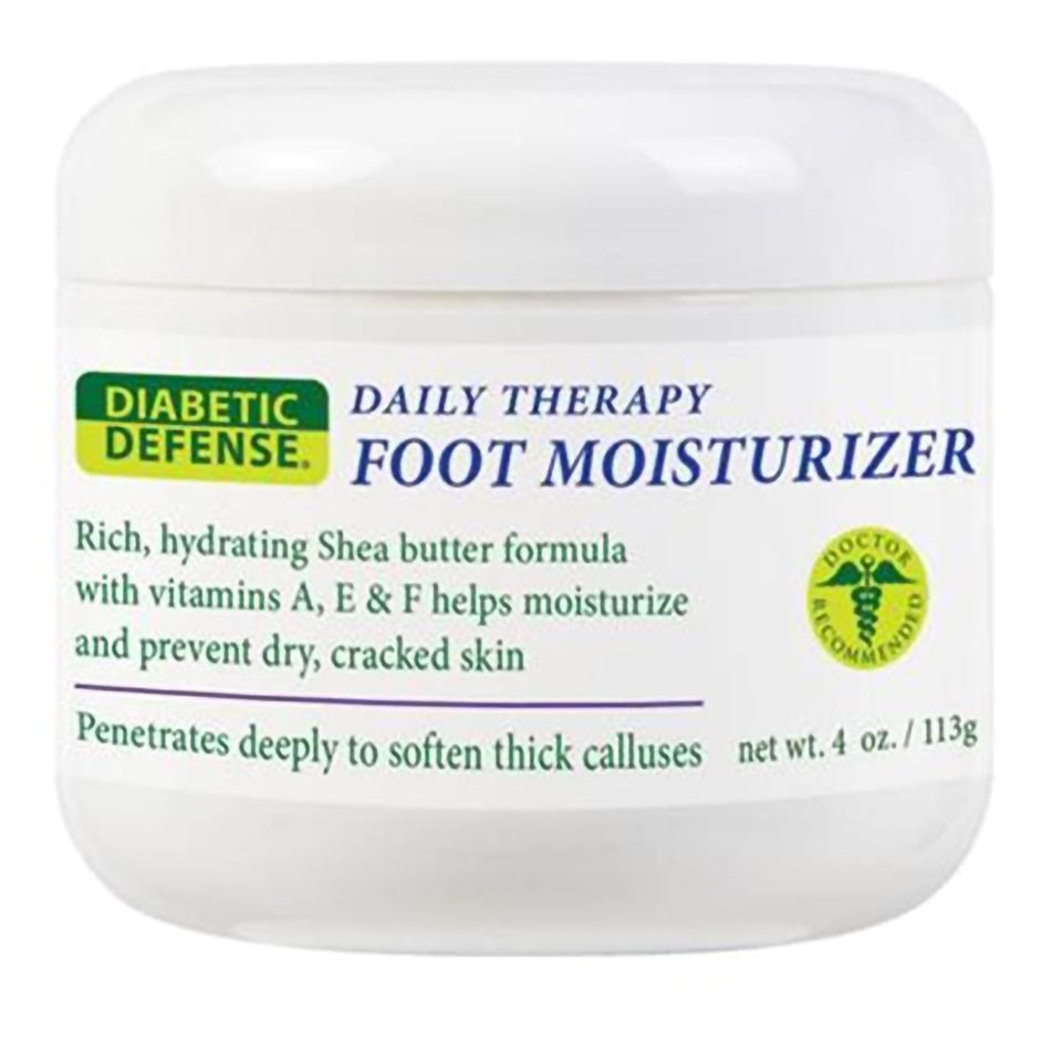 Foot Moisturizer Diabetic Defense® Daily Therapy 4 oz. Jar Scented Cream