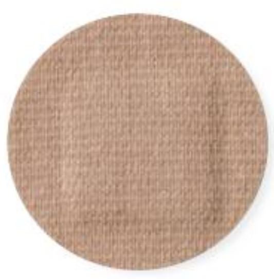 Adhesive Spot Bandage Curity™ 7/8 Inch Fabric Round Tan Sterile