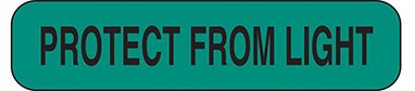 Pre-Printed Label Indeed Auxiliary Label Green Paper Protect From Light Black Alert Label 3/8 X 1-5/8 Inch