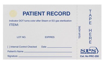 Sterilization Record Card Steam / EO Gas