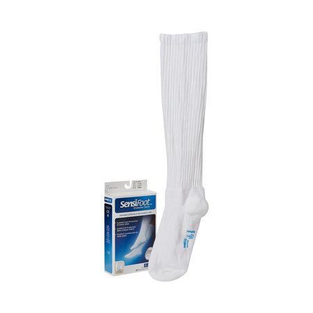 Diabetic Compression Socks JOBST® Sensifoot™ Knee High X-Large White Closed Toe