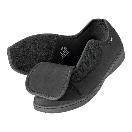 Silverts® Ultra Comfort Flex Hook and Loop Closure Shoe, Size 7, Black