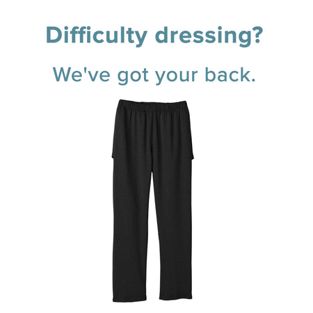 Adaptive Pants Silverts® Back Overlap Medium Black Female