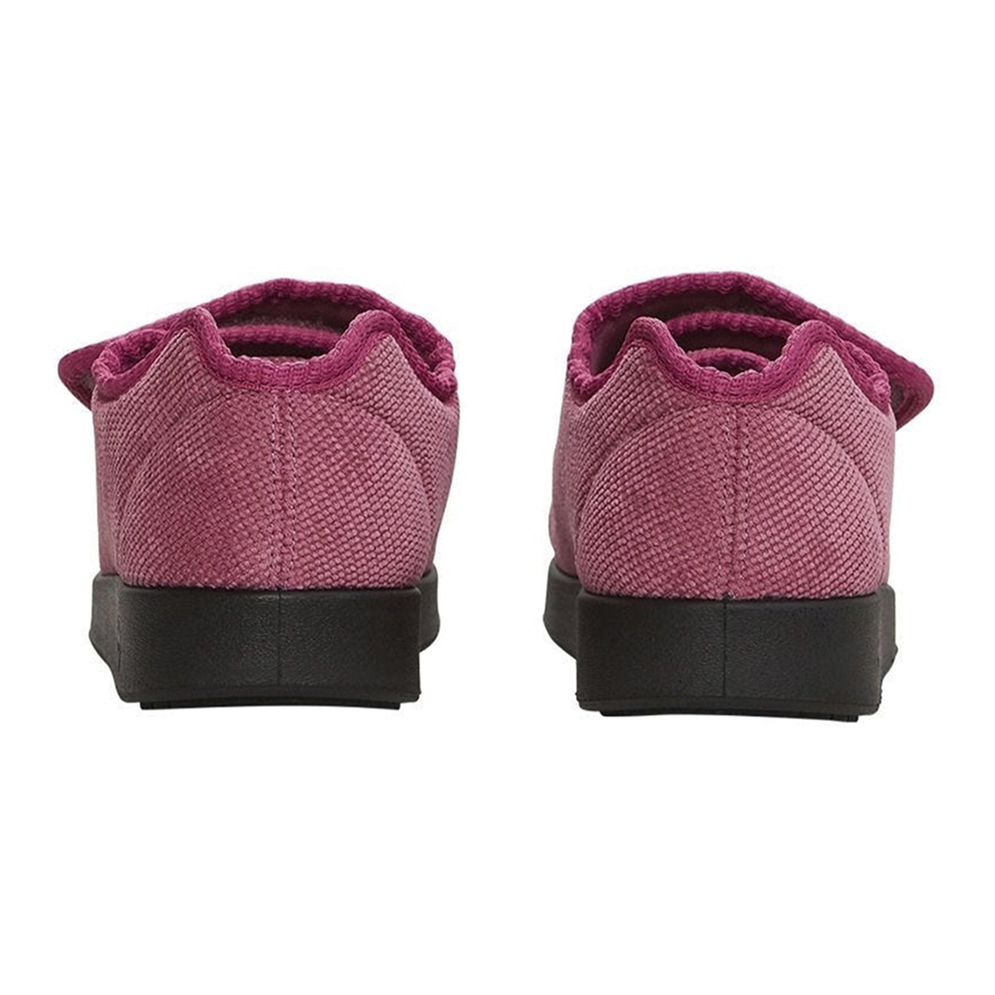 Silverts® Women's Double Extra Wide Easy Closure Slippers, Dusty Rose, Size 7