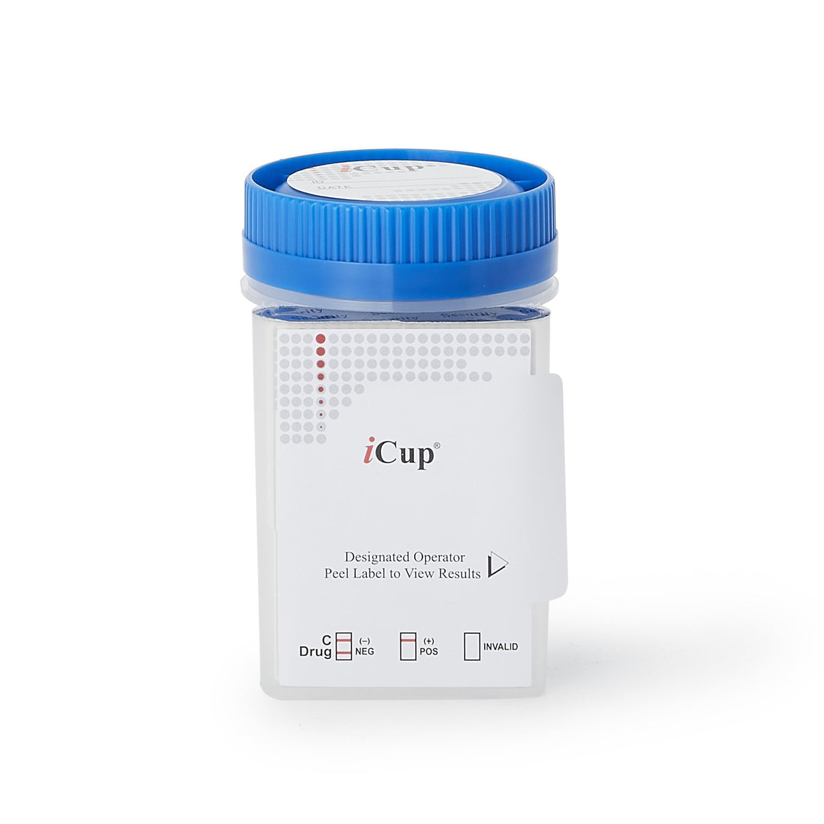 Drugs of Abuse Test Kit iCup® A.D. AMP, COC, mAMP/MET, OPI, THC (OX, pH, SG) 25 Tests CLIA Non-Waived
