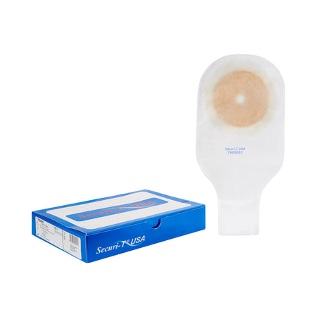 Ostomy Pouch Securi-T™ One-Piece System 12 Inch Length Flat, Trim To Fit Drainable