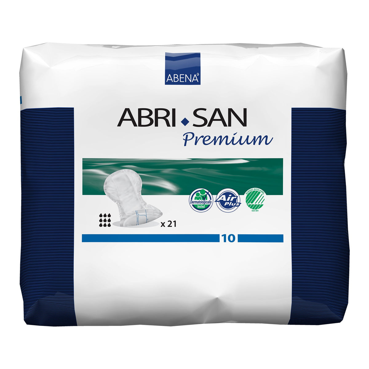 Incontinence Liner Abri-San™ Premium 28 Inch Length Heavy Absorbency Fluff / Polymer Core Level 10