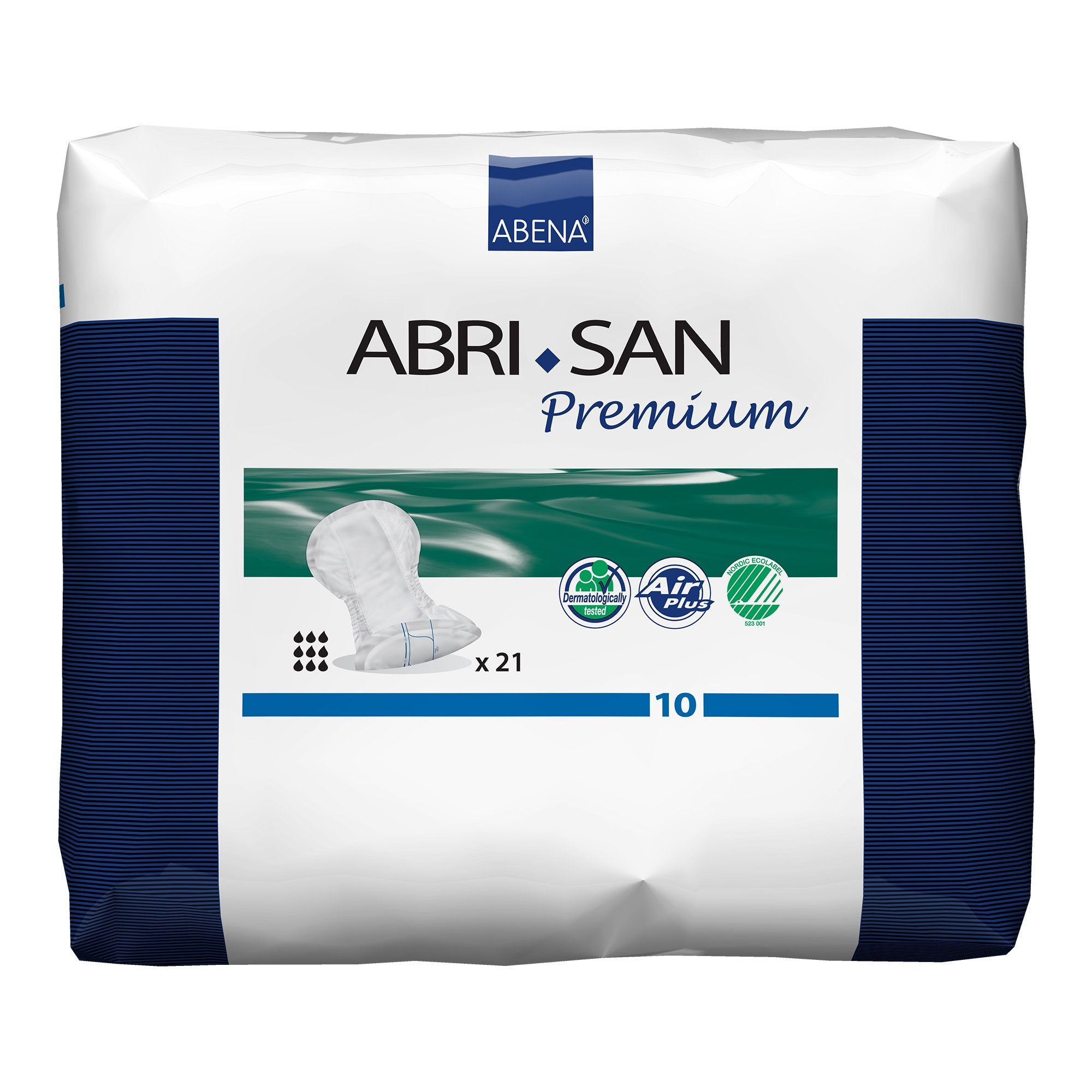 Incontinence Liner Abri-San™ Premium 28 Inch Length Heavy Absorbency Fluff / Polymer Core Level 10