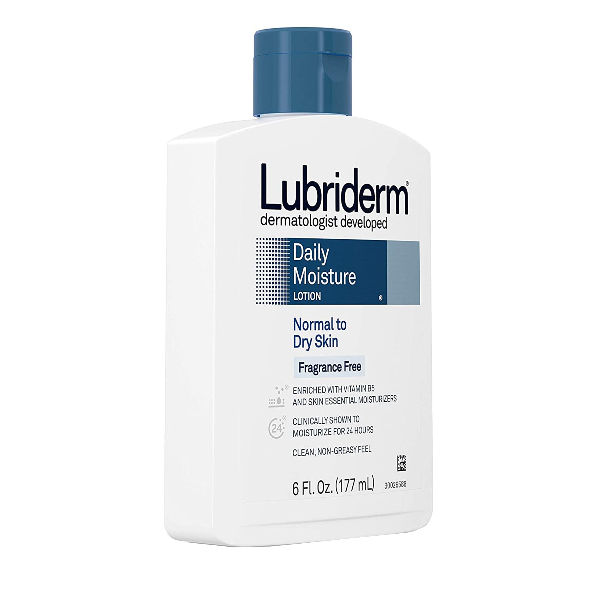 Hand and Body Moisturizer Lubriderm® 6 oz. Pump Bottle Unscented Lotion CHG Compatible