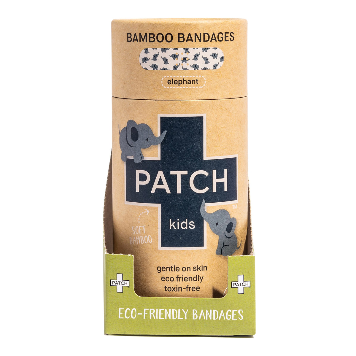 Adhesive Strip Patch™ Kids 3/4 X 3 Inch Bamboo Rectangle Kid Design (Elephant) Sterile