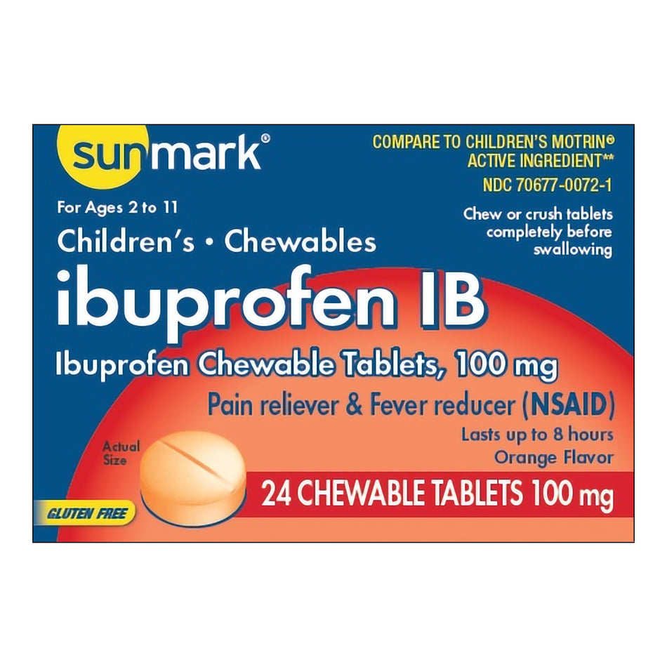 Children's Pain Relief Foster & Thrive™ 100 mg Strength Ibuprofen Tablet 24 per Bottle