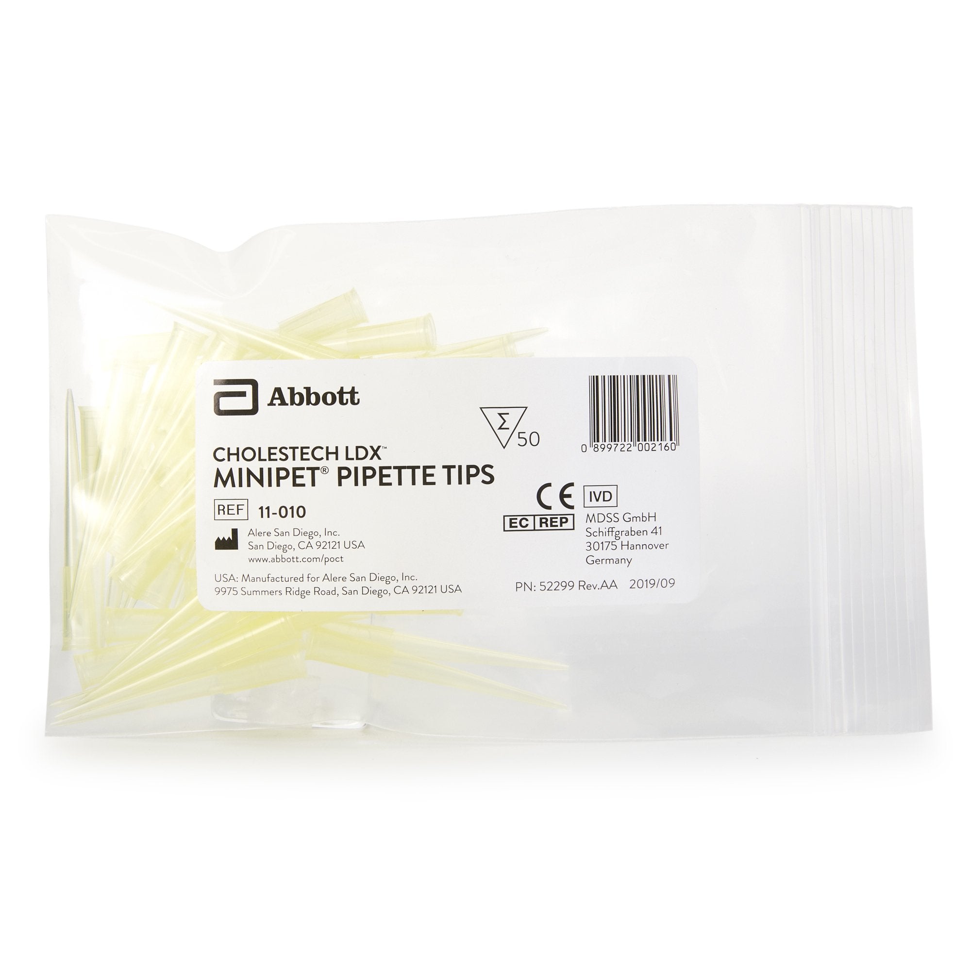 Specific Pipette Tip MiniPet® 35 to 50 µL Without Graduations Sterile
