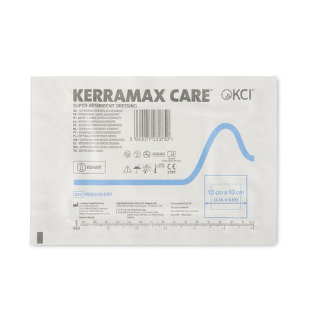 Super Absorbent Dressing KerraMax Care® 4 X 4 Inch Square
