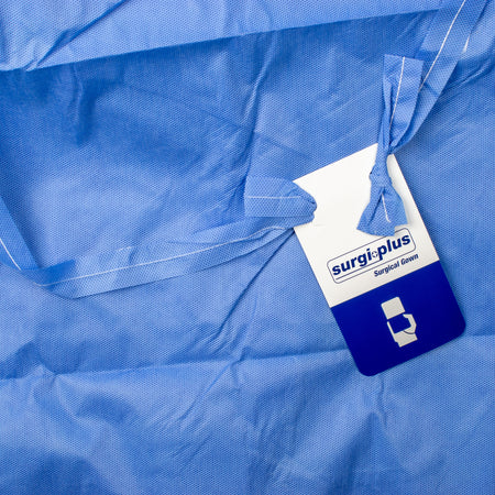 Non-Reinforced Surgical Gown with Towel Cypress X-Large Blue Sterile AAMI Level 3 Disposable