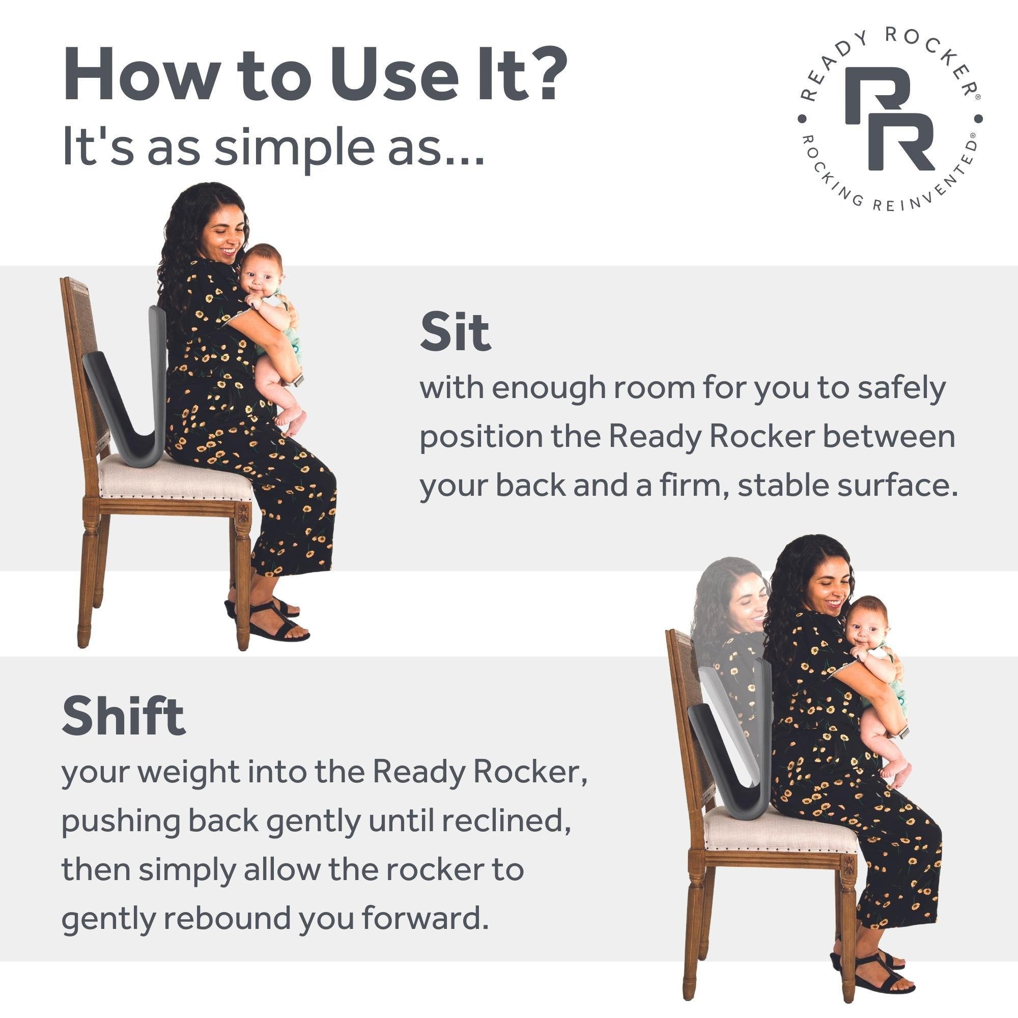 Lumbar Support Seat Rocker Ready Rocker® 11 X 16 X 17 Inch Foam / Aluminum