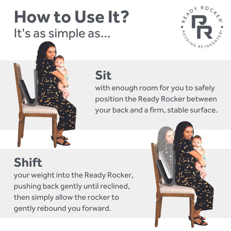 Lumbar Support Seat Rocker Ready Rocker® 11 X 16 X 17 Inch Foam / Aluminum
